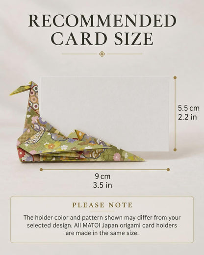 Powder blue washi origami crane place card holder
